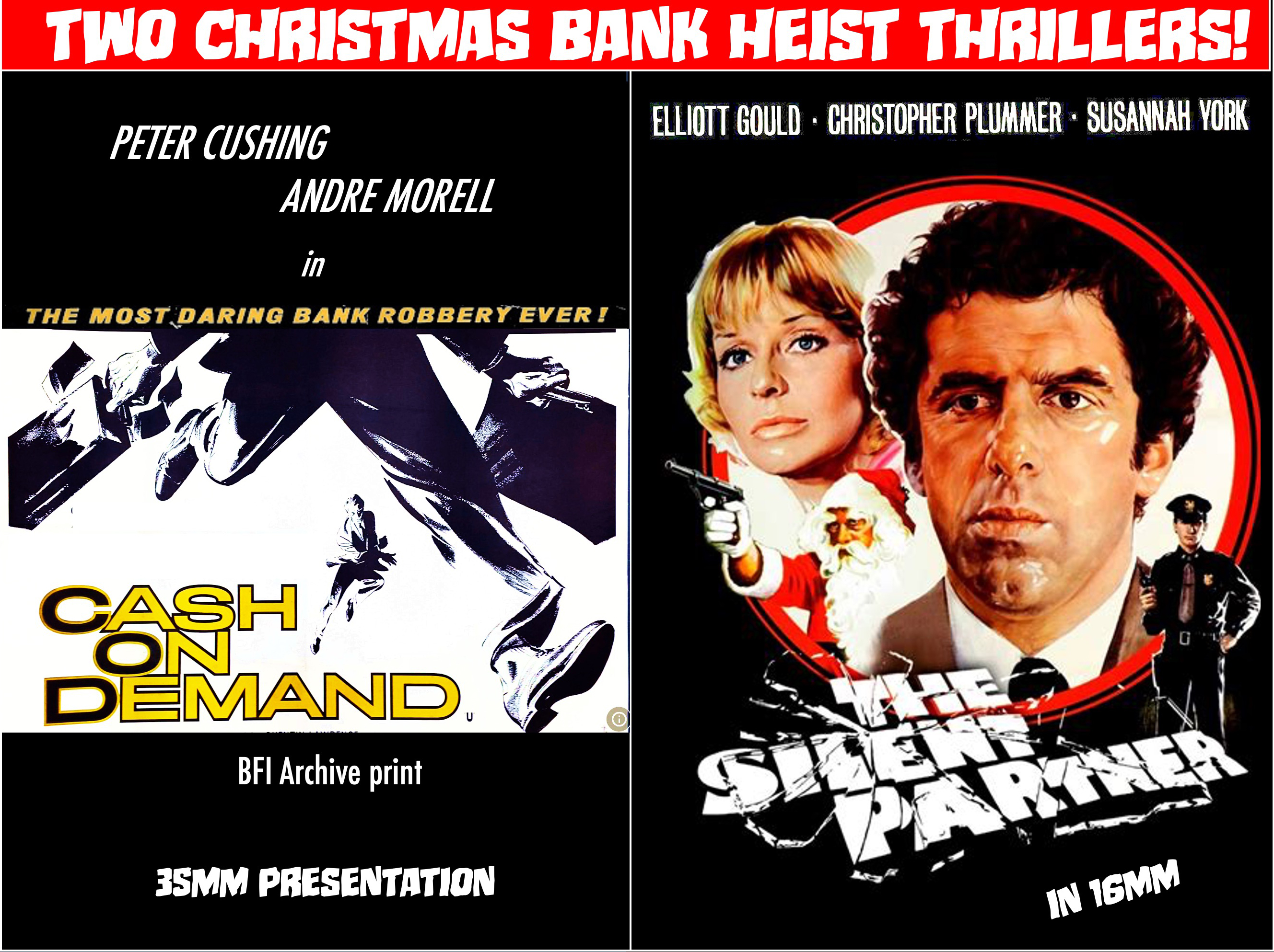 Cash on Demand+The Silent Partner quad poster